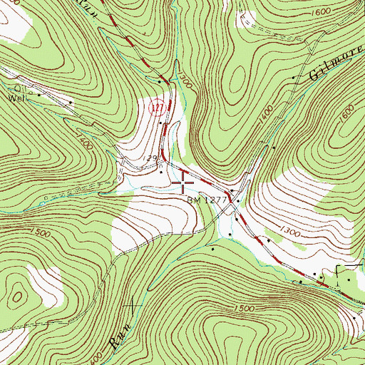 Topographic Map of George Run, PA