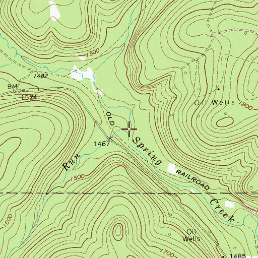 Topographic Map of Gilfoyle Run, PA