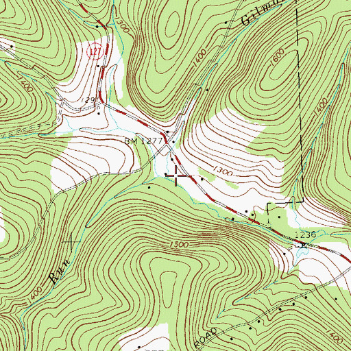 Topographic Map of Gilmore Run, PA