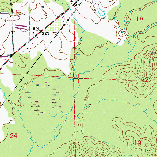 Topographic Map of Johnsons Branch, AL