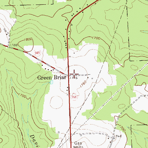 Topographic Map of Green Briar, PA