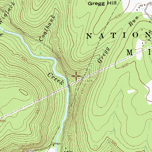 Topographic Map of Gregg Run, PA