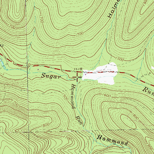 Topographic Map of Hammond Run, PA