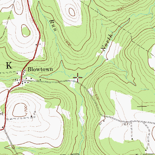 Topographic Map of Hetrick Run, PA