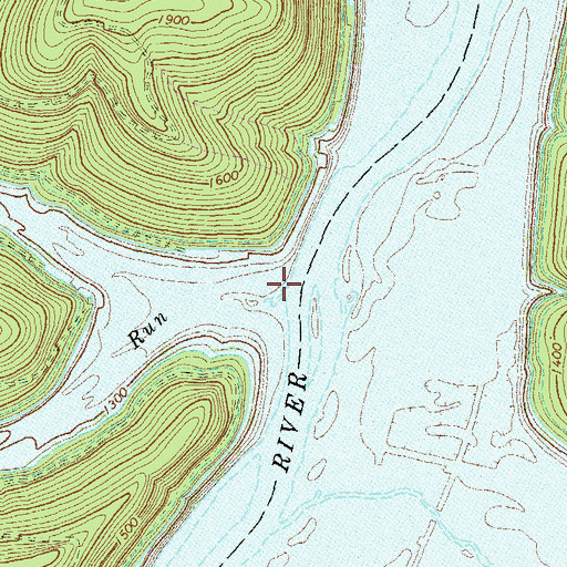 Topographic Map of Hodge Run, PA