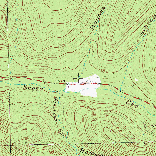 Topographic Map of Holmes Hollow, PA
