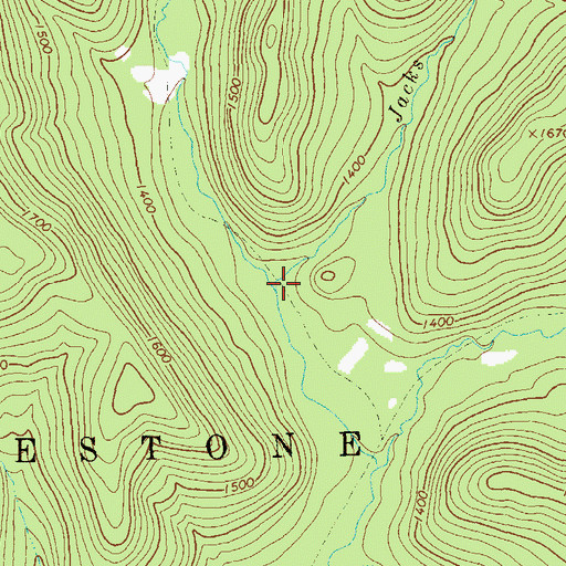 Topographic Map of Jacks Run, PA