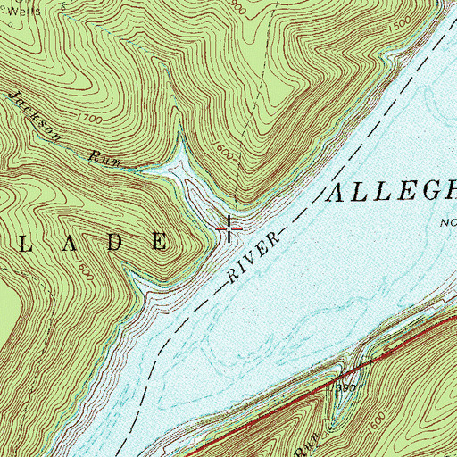 Topographic Map of Jackson Run, PA