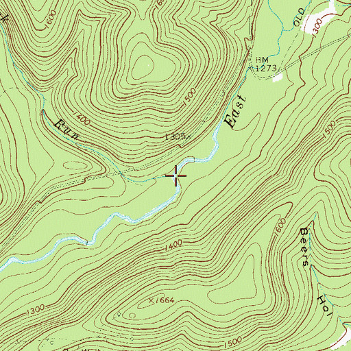 Topographic Map of Jaybuck Run, PA