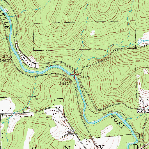 Topographic Map of Jenkins Run, PA
