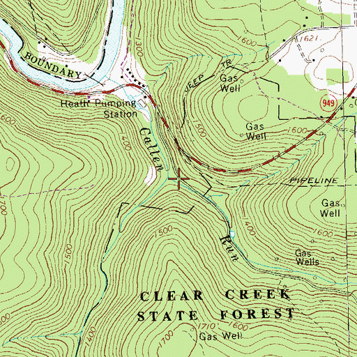 Topographic Map of Johns Run, PA