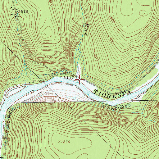 Topographic Map of Jug Handle Run, PA