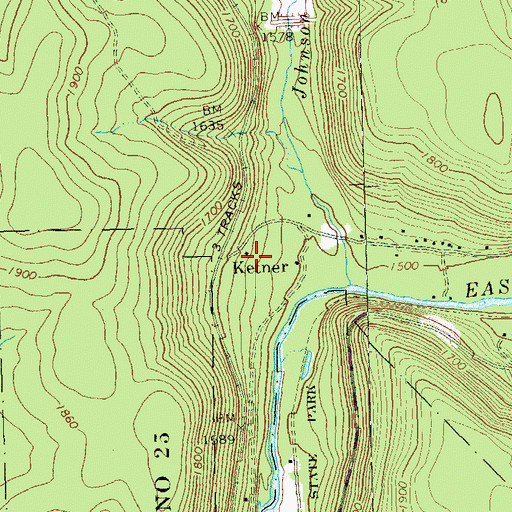 Topographic Map of Ketner, PA