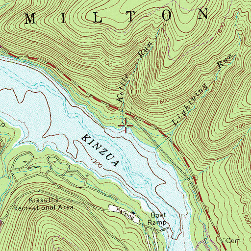 Topographic Map of Kettle Run, PA