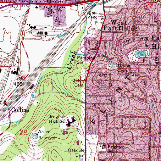 Topographic Map of Joley Cemetery, AL