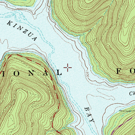 Topographic Map of Kinzua Bay, PA