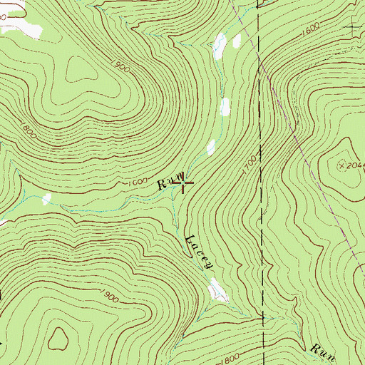 Topographic Map of Lacey Run, PA