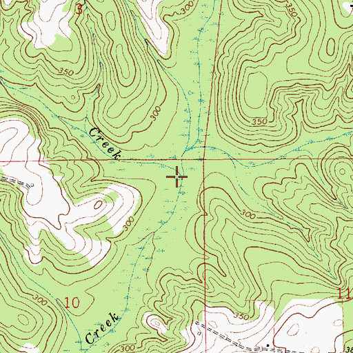 Topographic Map of Jolly Creek, AL