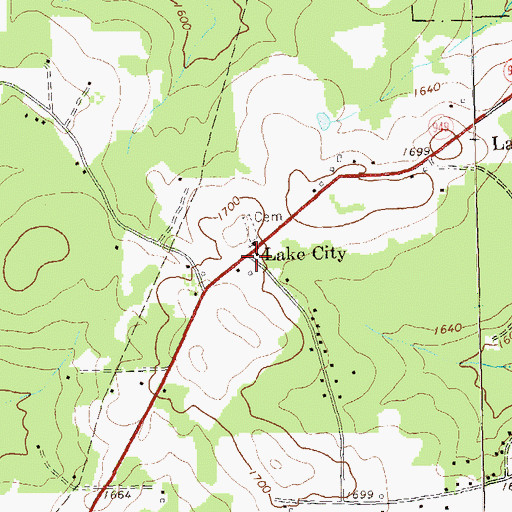 Topographic Map of Lake City, PA