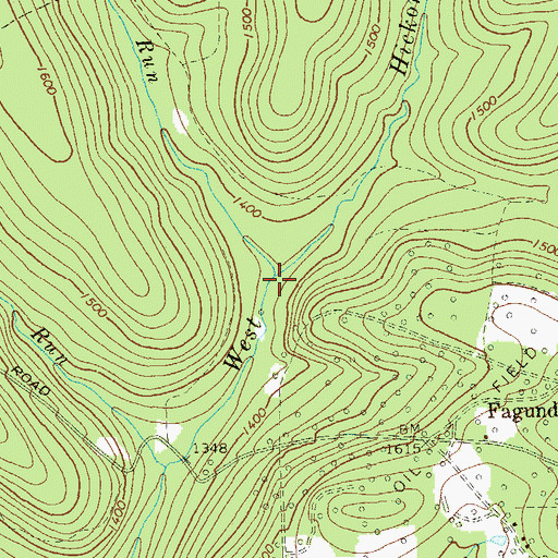 Topographic Map of Lamb Run, PA