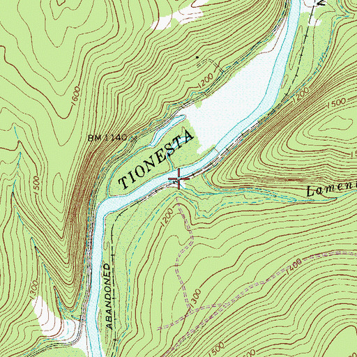 Topographic Map of Lamentation Run, PA