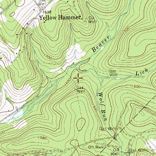 Topographic Map of Lick Run, PA