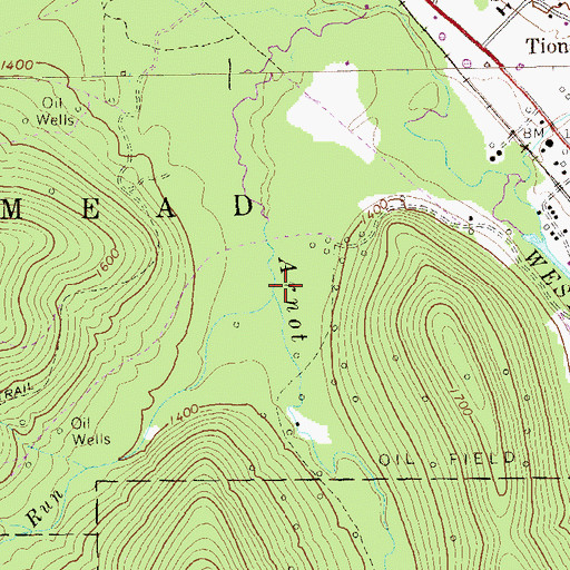 Topographic Map of Little Arnot Run, PA