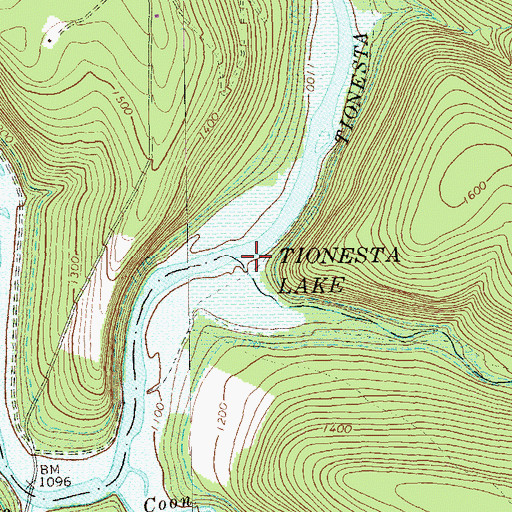 Topographic Map of Little Coon Creek, PA