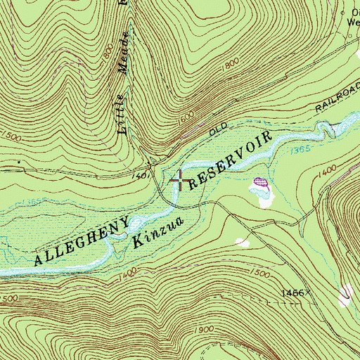 Topographic Map of Little Meade Run, PA