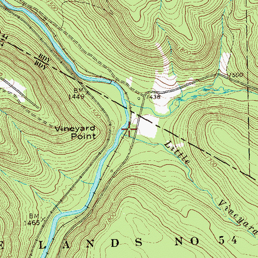 Topographic Map of Little Vineyard Run, PA