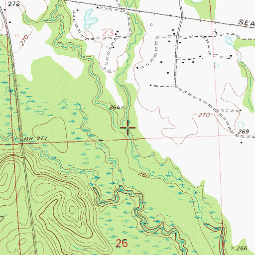 Topographic Map of Jones Branch, AL