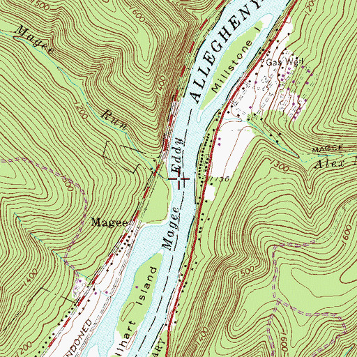 Topographic Map of Magee Eddy, PA