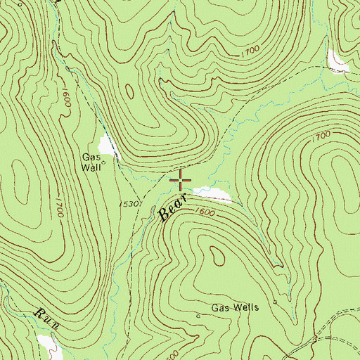 Topographic Map of Maple Run, PA