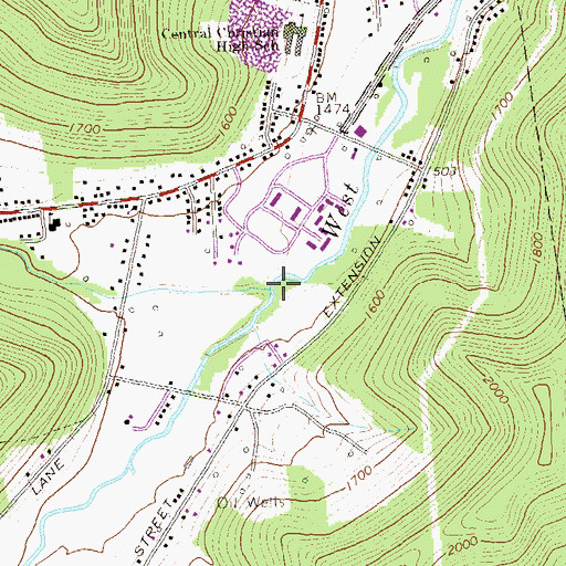 Topographic Map of Marilla Brook, PA