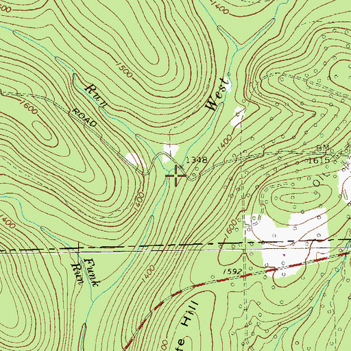 Topographic Map of Martin Run, PA