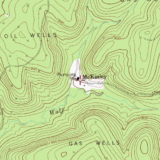 Topographic Map of McKinley, PA