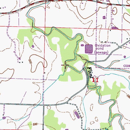 Topographic Map of Jones Branch, AL