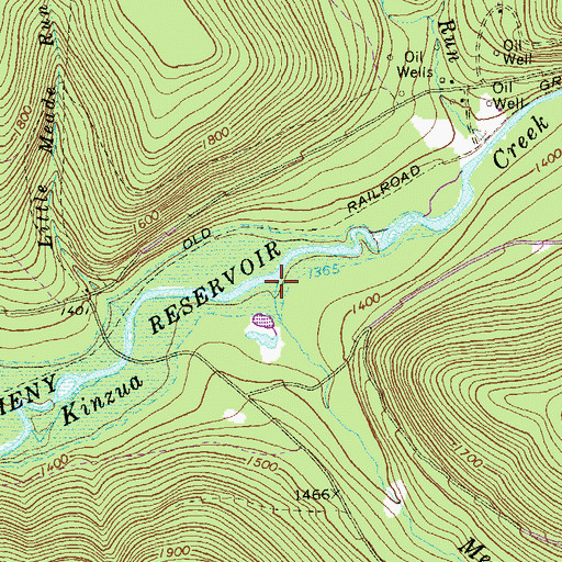 Topographic Map of Meade Run, PA