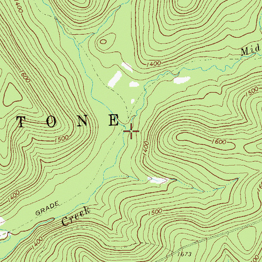 Topographic Map of Middle Hickory Creek, PA