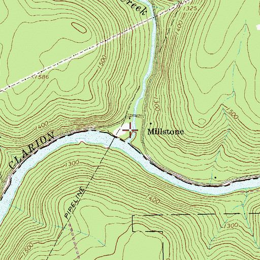 Topographic Map of Millstone, PA