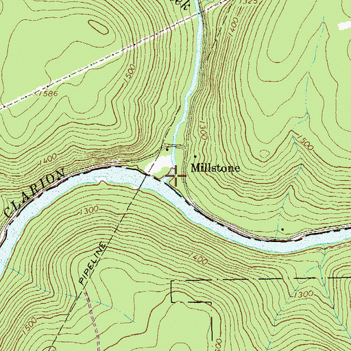 Topographic Map of Millstone Creek, PA