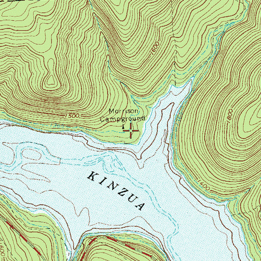 Topographic Map of Morrison Campground, PA