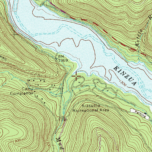Topographic Map of Mud Lick Run, PA