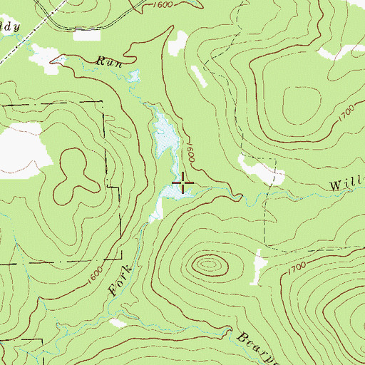Topographic Map of Muddy Run, PA
