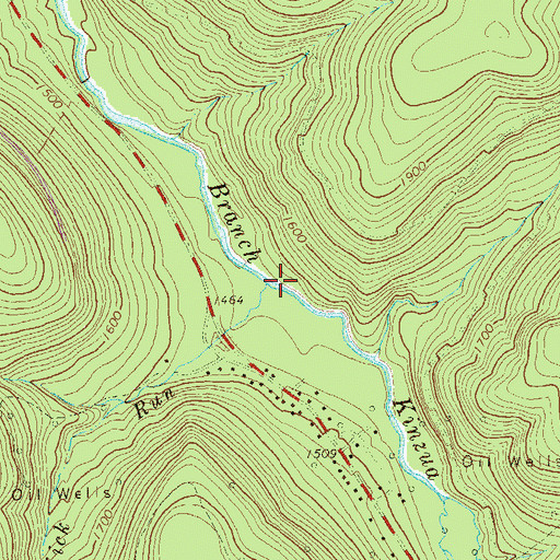 Topographic Map of Mudlick Run, PA