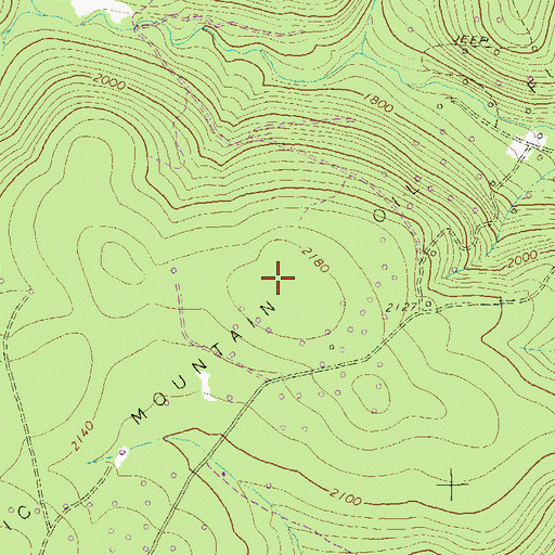 Topographic Map of Music Mountain Oil Field, PA