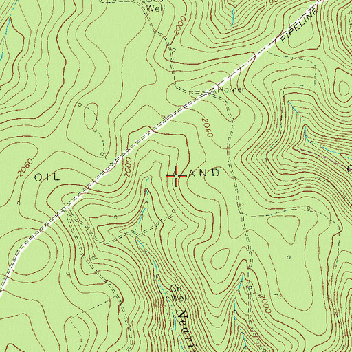 Topographic Map of Nansen Oil and Gas Field, PA