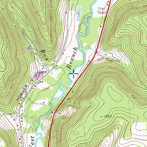 Topographic Map of Nearing Run, PA