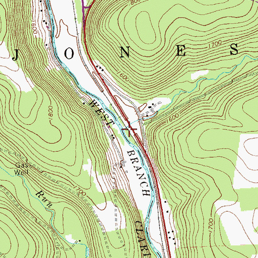 Topographic Map of Oil Creek, PA