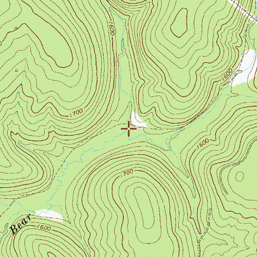 Topographic Map of Pigeon Run, PA